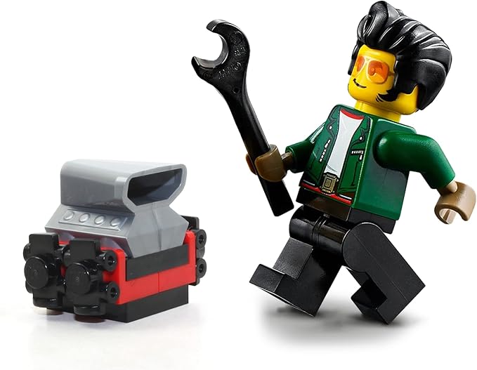 LEGO City Town Race Minifigure - Tread Octane (with Wrench and Engine) 60258