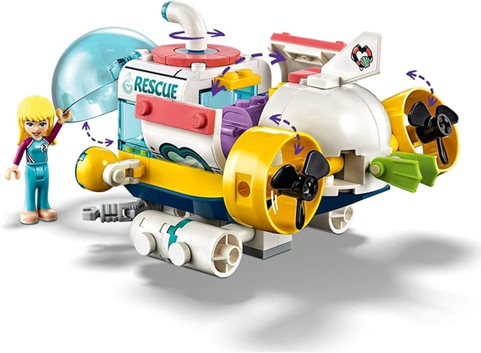 LEGO Friends Dolphins Rescue Mission 41378 Building Kit with Toy Submarine and Sea Creatures, Fun Sea Life Playset with Kacey and Stephanie Minifigures for Group Play (363 Pieces)