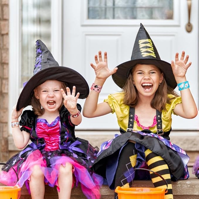 72 PCS Halloween Slap Bracelets Bulk for Kids Snap Bracelets - Bulk Halloween Party Favors for Kids, Halloween Wristbands Toys Prizes Treats for Kids Classroom Favors, Non-Candy Exchanging Gifts