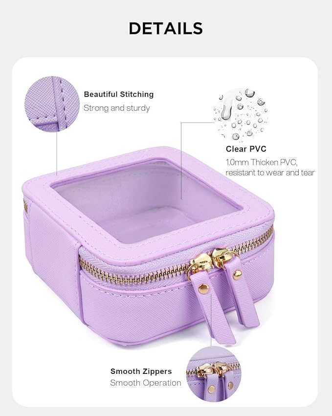 FFpaw Travel Clear Makeup Bag Set, TSA Approved Cosmetic Bag Case with Zipper Portable Makeup Pouch Toiletry Bag Women Traveling Cosmetic Organizer Storage Bag Car Organizer Car Essentials for Women