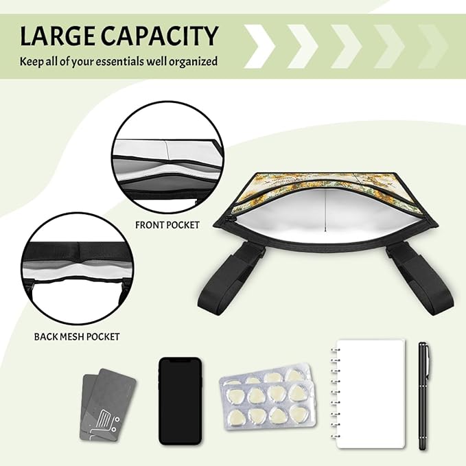 ZOUTAIRONG Cross Walker Accessories Bag with Cup Holder Wheelchair Side Bag Walker Carrier Bag & Case for Folding Walker Wheelchair Bags to Hang on Side Wheelchair Accessories Organizer Pouch