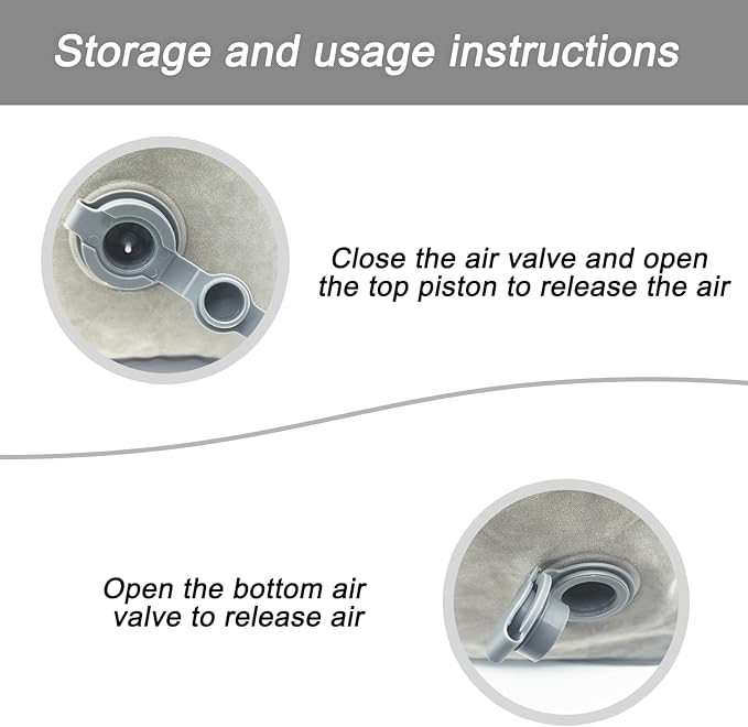 Inflatable Foot Rest, Carseat Inflatable Foot Rest Pillow, Airplanes Inflatable Foot Rest Cars, Travel Footrest Pillow for Home Office,Trains (Grey, 14.5" L×11.8" W×7.9”H)