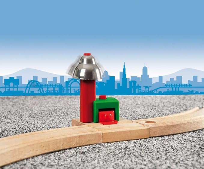 Brio Magnetic Bell Signal, Green - Accessory for Toy Train Sets, Ages 3 and Up