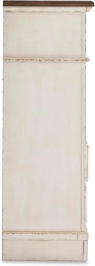 Signature Design by Ashley Realyn Vintage 5 Drawer Chest, White