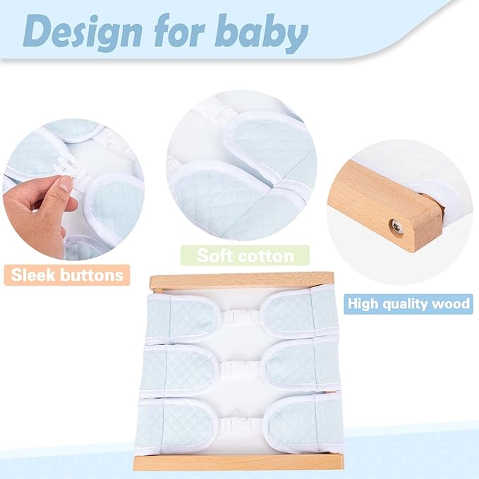 Montessori Wooden Toys for Dressing Learning Board Learning Basic Dressing Skills - Buttons, Snaps, Zippers, Belt Buckles & Velcro Toys for Toddlers 1 2 3 4 Year Old Sensory Toy Gifts(Buckle Clothing)