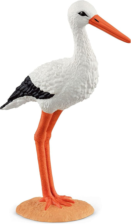 Schleich Farm World, Realistic Bird Animal Toys for Boys and Girls 3 and Above, Stork Toy Figurine