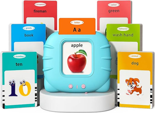 Kidzdo 540 Sight Words Talking Flash Cards with Music, Pocket Speech Therapy Toys, Montessori Toys, Learning Educational Teaching Gifts for Ages 2 3 4 5 6 Years Old Boys and Girls, Aqua