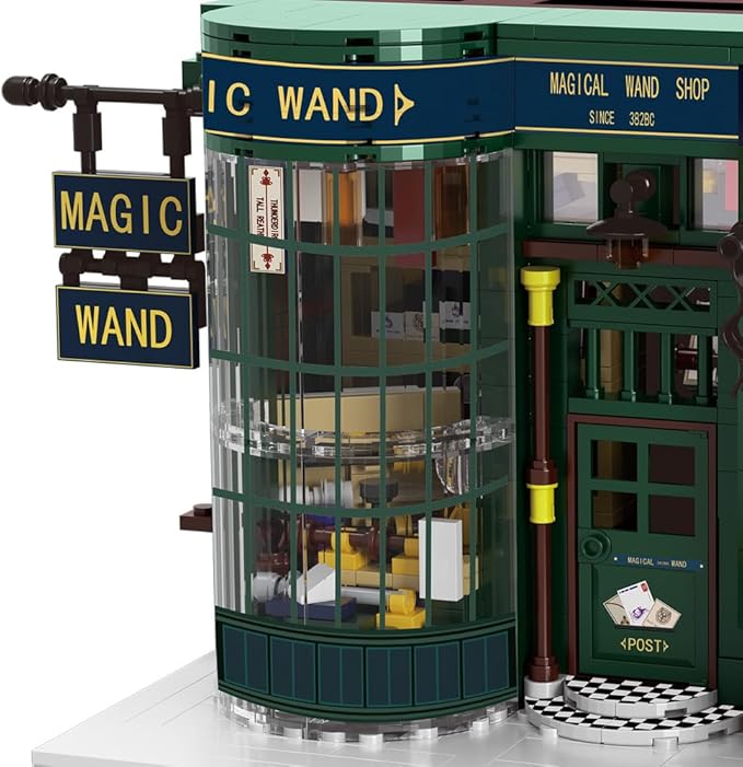 Post Shop Building Block Set,Handmade Mini Modern Model House for Lover Friend Gift Building Block Model for Kids Adults Boys Girls Age 8+，1420pcs