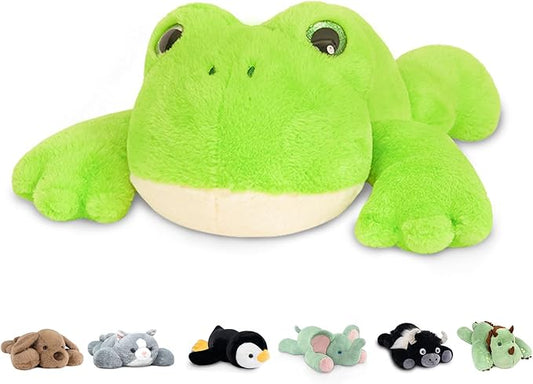 Niuniu Daddy 20" | 3.3 Pound Frog Weighted Stuffed Animals for Kids Adults, Soft Stuffed Frog Plush Toys for Sleeping Hugging, Squishy Body Pillow for Presents Birthday Christmas Holiday Easter