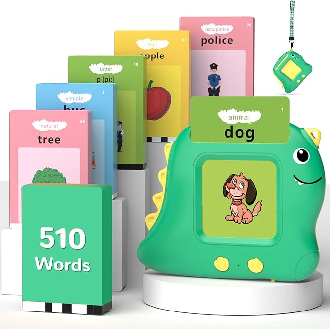 Toddler Toys Talking Flash Cards with 510 Sight Words, Montessori Learning Toys for Toddler 1-3 2-4, Autism Sensory Speech Therapy Toys for Boys Girls 2 3 4 5 6 Year Old Kids Gifts