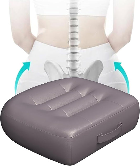 Adult Booster Seat for Car/Portable Booster Seat for Driver/Breathable Non-Slip Seat Cushions with Practical Handle for The Car, Office, Wheelchair, Broader Vision, 17.7"x15.7"x4.7"（Gray）