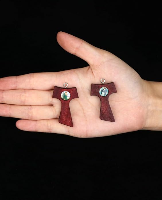 COTTVOTT Wooden Christian Jesus Cross/Orthodox Crucifix Charms Pendants for Rosary Necklace, DIY Jewelry Making Accessories Parts