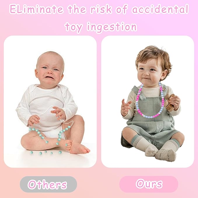 Teething Necklace for Baby,Chewing Necklace for Kids Sensory,Sensory Chew Necklaces for People with Autism, ADHD, and Fidgeting,Chew Necklaces for Sensory Kids,Teething Necklace for Mom