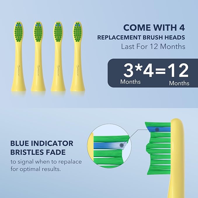 ARISSON Sonic Electric Toothbrush for Adults and Kids, 40,000 VPM Power Toothbrush, 1.5H Fast Charge Ultrasonic Electric Toothbrushes with 2 Minutes Smart Timer, 1.6 Oz Travel Toothbrush, New Corn