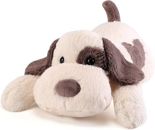 meowtastic Grey & White Dog Weighted Stuffed Animals - 22 Inch 4.5 Pounds Weighted Plush Dog Stuffed Animals - Big Stuffed Dog Plush Pillow - Cute Plush Toys Gifts for Kids & Adults (22" 4.5 lbs)