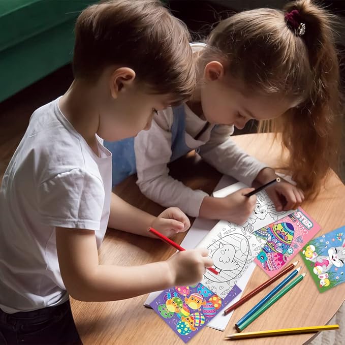 ArtCreativity Valentines Coloring Book for Kids for Kids Bulk, Pack of 20, 5" X 7" (Easter Coloring Books - 20 Pack)