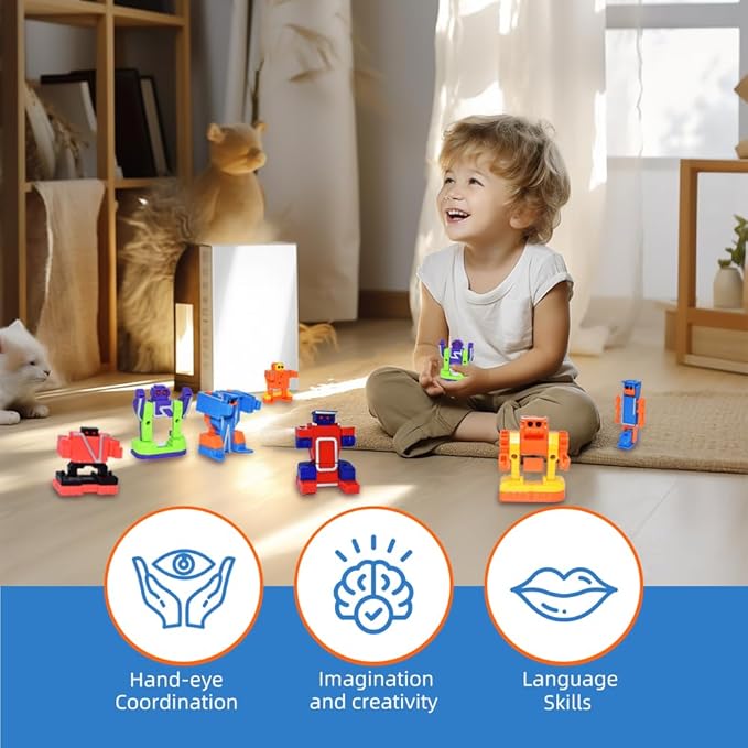 Alphabet Robots for Kids Alphabet Learning Toys, ABC Learning Toys for Kids Ages 3-5, Alphabots Transforming Alphabet Toy Robots for Kids 3-5, Alpha Bots, Carnival Prizes, Christmas Toys