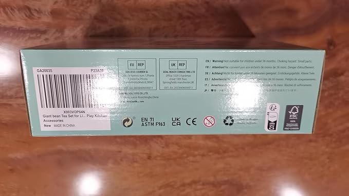 Giant bean Kids Wooden Tea Set for Little Girls, 21 PCS Kitchen Playset Toys Gifts for Toddlers Kids Boys 1 2 3 4 5 6, Play Kitchen Accessories for Kids Tea Party