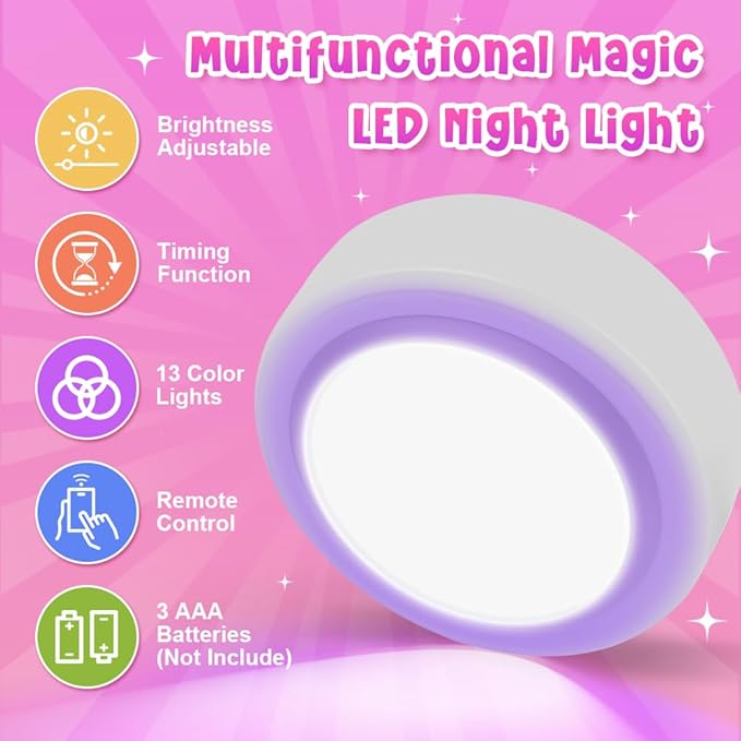 Kenllas Remote Arts and Crafts for Kids, DIY Thickened Glass Unicorn Toys for Girls LED Night Light Up Terrarium Kit Christmas Gifts Toys for Ages 4 5 6 7 8 9 10 11 12 13 Year Old Girls Birthday Gifts