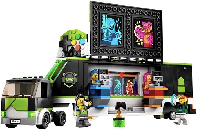 LEGO 60388 City Video Game Tournament Truck Esports Vehicle Toy with Minifigures for Gamer, Gift for Boys and Girls Age 7+