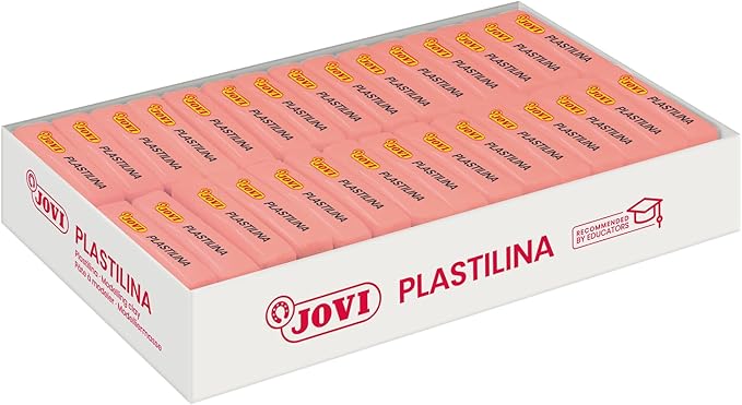 Jovi - Reusable and Non-Drying Modeling Clay, 30 Peach Plasticine Bars, 1.75 oz Each, Non-Toxic and Glute-Free, Perfect for Arts & Crafts Projects