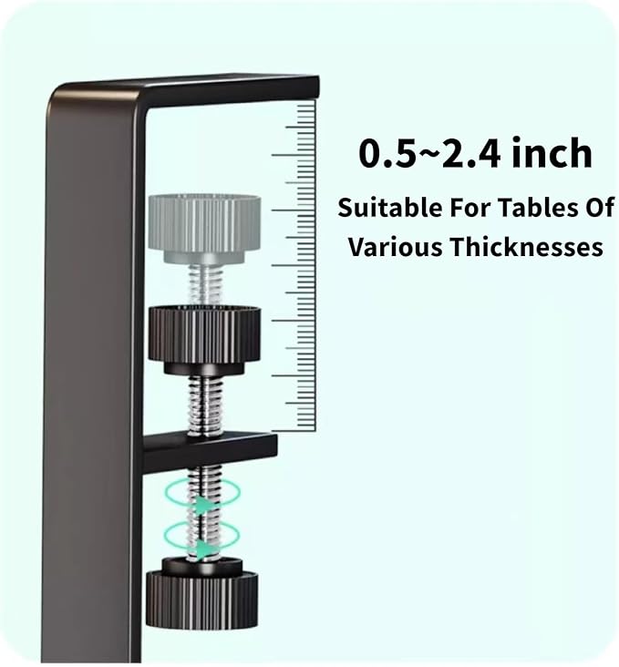 Under Desk Drawer, Desk Side Storage, Hanging Desks Organizer, Clamp On Mesh Metal Desks Organizer for Office and Home (Black)