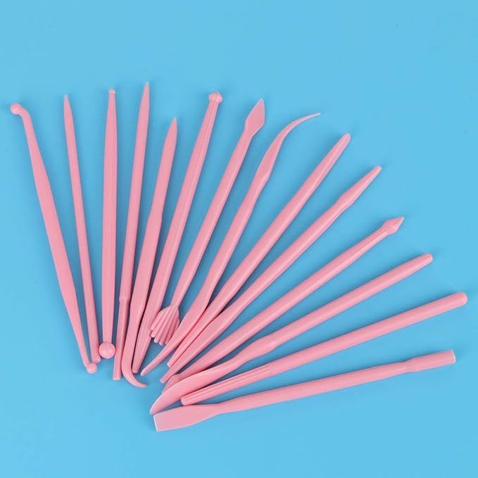 Hilitand 14pcs Pottery Clay Tools Set with Plastic Case Modeling Pottery Sculpting Tools Kits for Shaping()