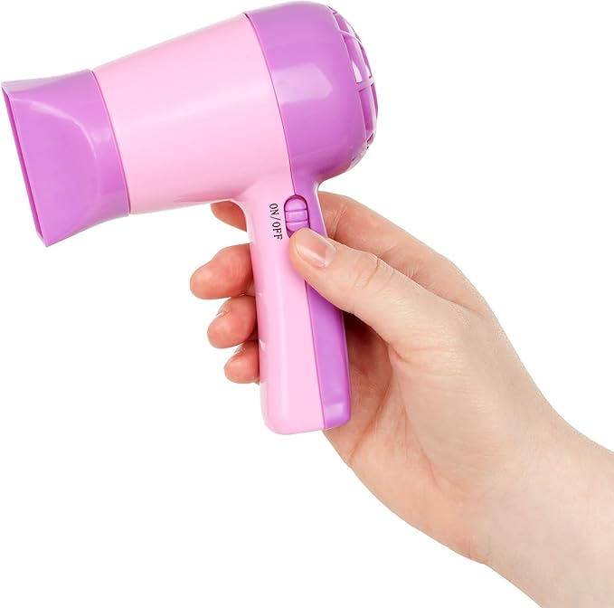 Battat- Play Circle- Hair Dryer With Sounds & Air – Carrying Case – Salon Accessories- Pretend Play Toys- Beauty Shop- 3 years + (15 Pieces)