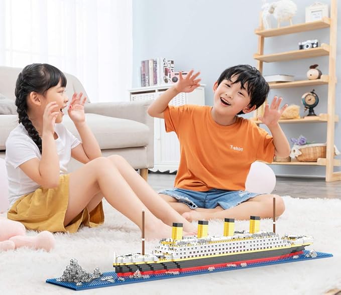 Titanic Ship Model Building Block Set for Adults Cruise Ship MIicro Blocks DIY Educational Toys for Kids Ages of 14+ 1872 Pieces