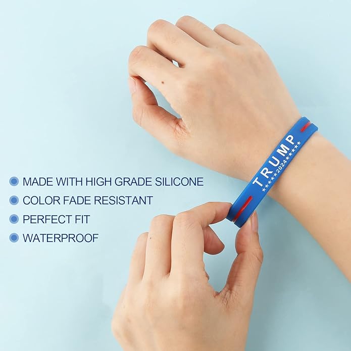 5pcs Donald Trump 2024 Bracelets, Unisex-Style Take America Back Bracelet Donald Trump Bracelets Wristbands Silicone Rubber Bracelets for Men Women Teens Boys Girls Rally Supplies