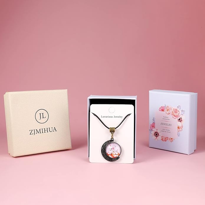 Bezel Pendant Trays Gold and Sliver, Rhinestone Bezel Pendants Trays for DIY Jewelry Craft Making, Picture Necklace Pendant Trays with Clear Glass Cabochons and Chains