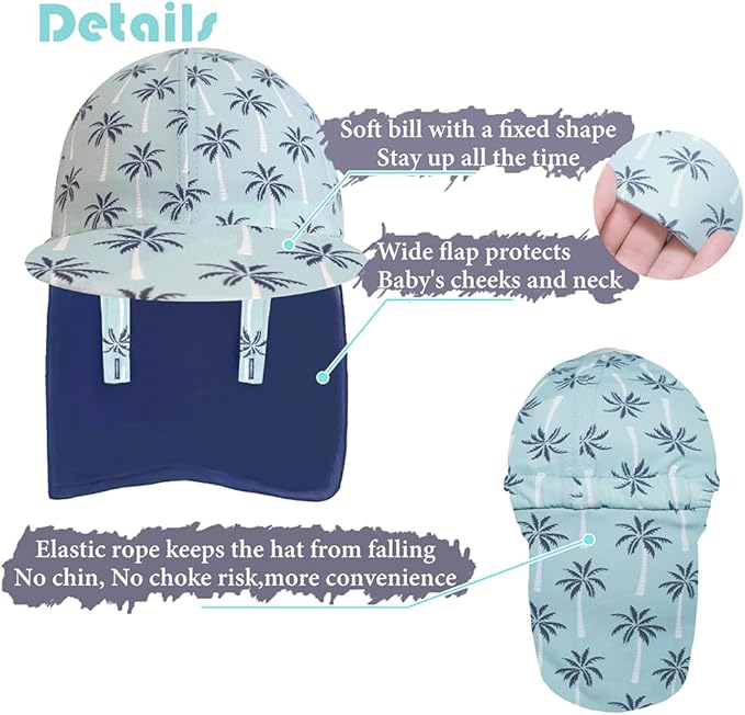 Gifts Treat Kids Legionnaires Hat, UPF 50+ Sun Protection Swim Cap Flap Hat for Kids, Quick Drying Sun Hat for Beach Seaside