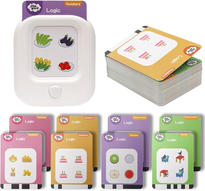 STEVE and MAGGIE Kids Toddler 321 Pcs Double Sided Talking Sight Word Flash Card,Montessori Toys,Speech Therapy,Cognition, Expressions, Logic,Autism Sensory Toys,Learning Educational Gifts for Boys