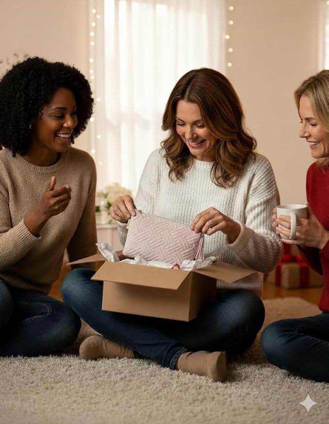 BAGSMART Small Cosmetic Bag, Elegant Roomy Makeup Bags,lipstick pouch,Zipper Pouch,Great Gifts for Women,Travel Waterproof Toiletry Bag Accessories Organizer Gifts (Pink-1 pcs)