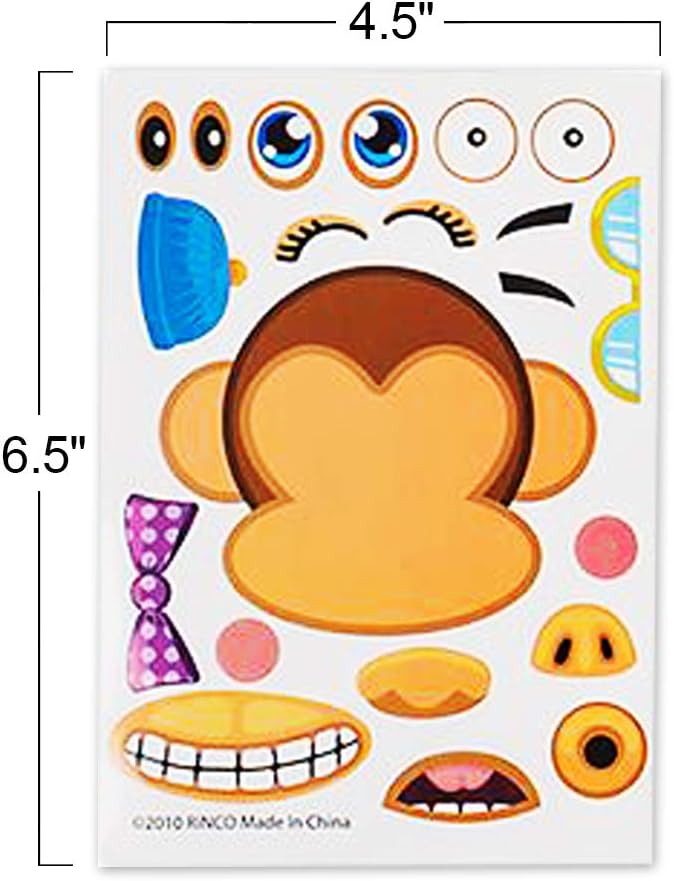 ArtCreativity Make Your Own Sticker Assortment, Bulk Set of 96 Sheets, Unique Arts ‘n Crafts Activity Supplies Kit for Kids, Sticker Prize, Fun Birthday Party Favor, Goodie Bag Filler
