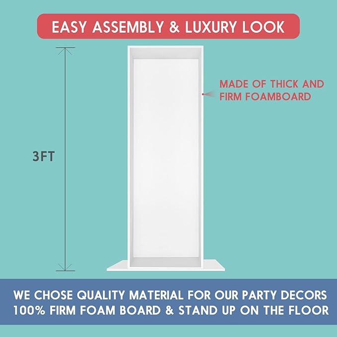 3FT Tall Mosaic Balloon Frame Letters Big Marquee Light Up Letters DIY Kit for Birthday Party Wedding Backdrop Decor Letter I Pre-Cut Foam Board