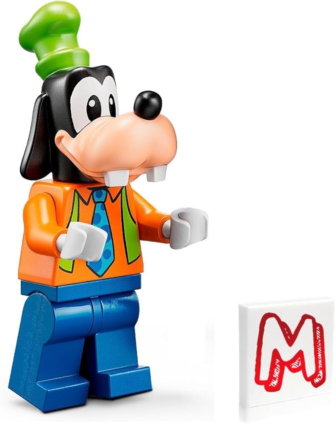 LEGO Disney Mickey and Friends Minifigure - Goofy (Orange Shirt, Tie with Blue Polka Dots, and Hat) 10778