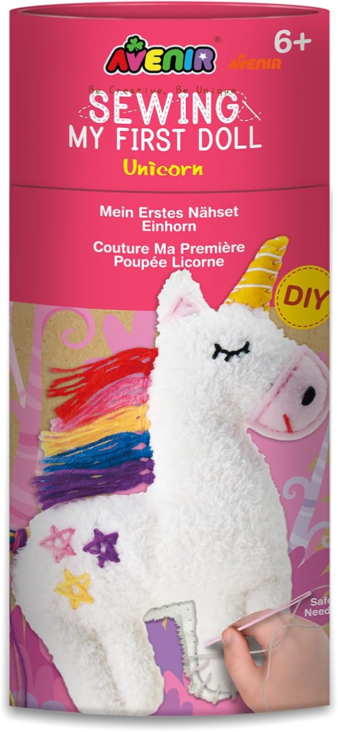 Avenir DIY Sewing Kit for Beginner Kids Arts & Crafts Soft Toy My First Craft Set with Heart Instructions & Plush Felt Materials for Learn to Sew, Embroidery for 6 Years