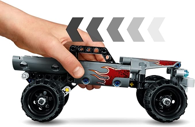 Technic Getaway Toy Truck, Pull-Back Motor, Monsters Truck Model, Vehicle Toys for Kids
