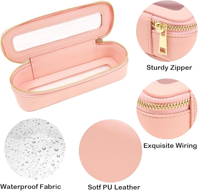 FFpaw Travel Clear Makeup Bag Set, TSA Approved Cosmetic Bag Case with Zipper Portable Makeup Pouch Toiletry Bag Women Traveling Cosmetic Organizer Storage Bag Car Organizer Car Essentials for Women
