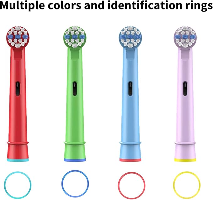 12pcs Kids Replacement Heads Compatible with Braun Oral B Kids Electric Toothbrush, Ultra Soft Bristles