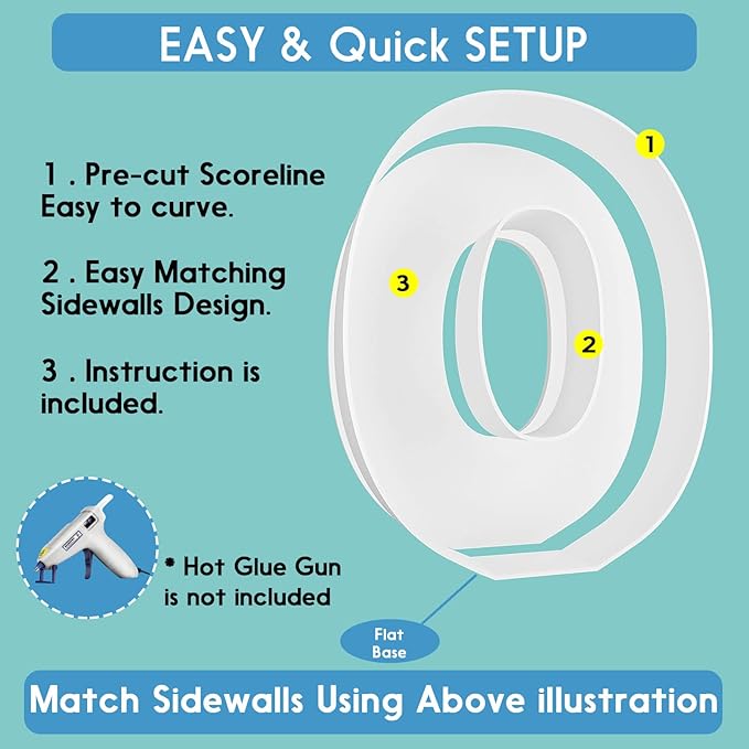 3FT Tall Mosaic Balloon Frame Letters Big Marquee Light Up Letters DIY Kit for Birthday Party Wedding Backdrop Decor Letter O Pre-Cut Foam Board