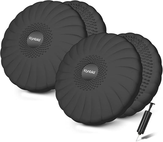 Wobble Cushion, Extra Thick Wiggle Seat for Sensory Kids, Non-slip Balance Disc with Inflation Pump for Adults Core Strength, Posture Improvement & Physical Therapy (13.5in/34cm)