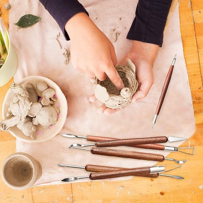 Langqun Clay Sculpting Tools Kit, 18Pcs Pottery Tools,Polymer Clay Tools, for Kids Modeling, Carving, Modeling