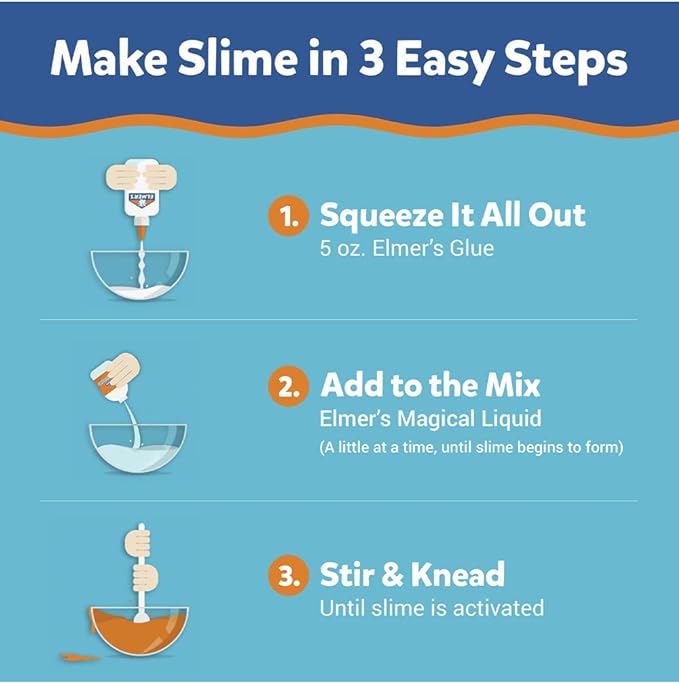 Elmer’s Confetti Slime Kit | Slime Supplies Include Metallic Glue, Clear Glue, Confetti Magical Liquid Slime Activator, 4 Count