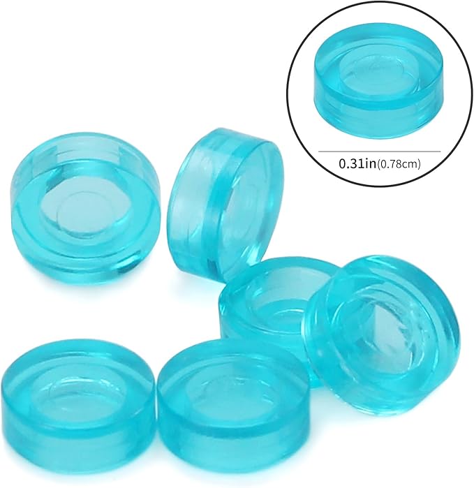 1×1 Round Tiles Transparent Light Blue Flat Bricks 2200PCS MOC Parts and Pieces, Bulk Studs Building Accessories for Smooth Surface Mosaics and Pixel Art Toy Dots Compatible with Major Brands 98138