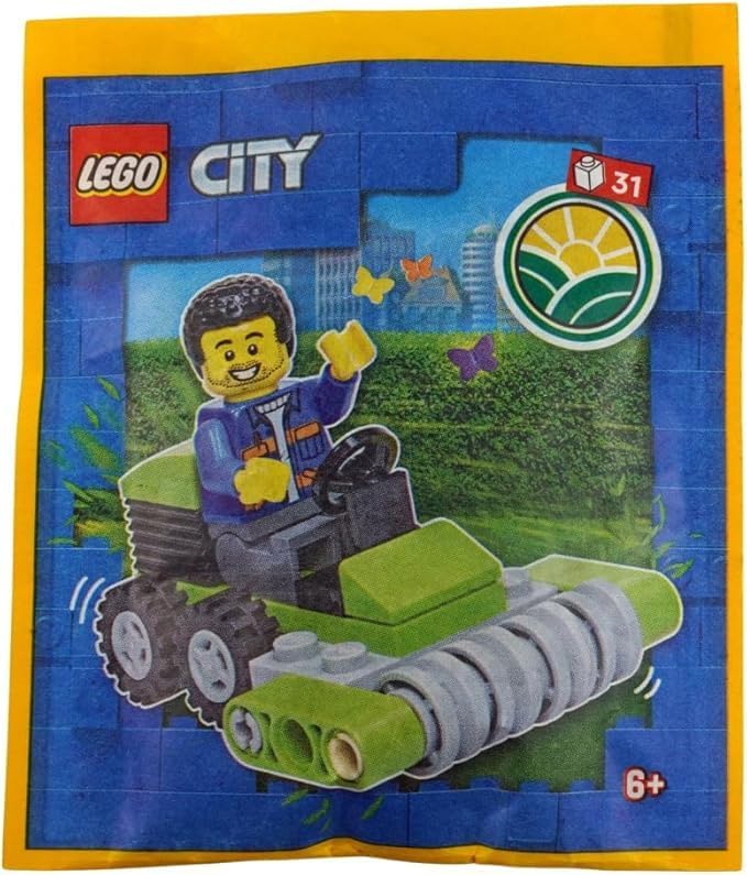 LEGO City: City Worker Minifigure with Lawn Mower