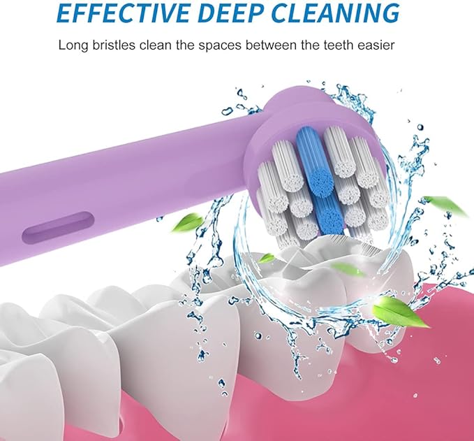 8pcs Kids Toothbrush Replacement Heads Compatible with Oral B Electric Toothbrush, Soft Bristles and Small Heads for Sensitive Teeth and Gum of The Kids