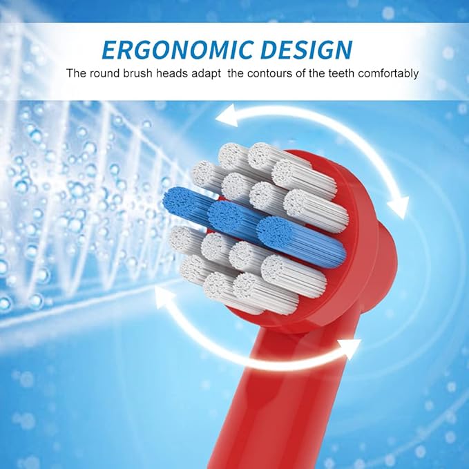 8pcs Kids Toothbrush Replacement Heads Compatible with Oral B Electric Toothbrush, Soft Bristles and Small Heads for Sensitive Teeth and Gum of The Kids