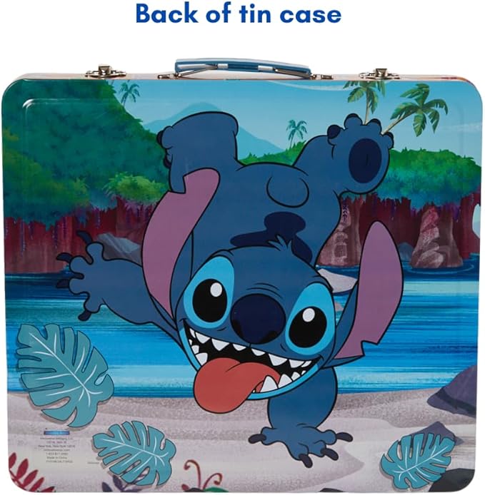 Innovative Designs Disney Lilo and Stitch Deluxe Activity Set with Carrying Tin, Coloring Sheets, Tattoos, Stickers, & Art Supplies